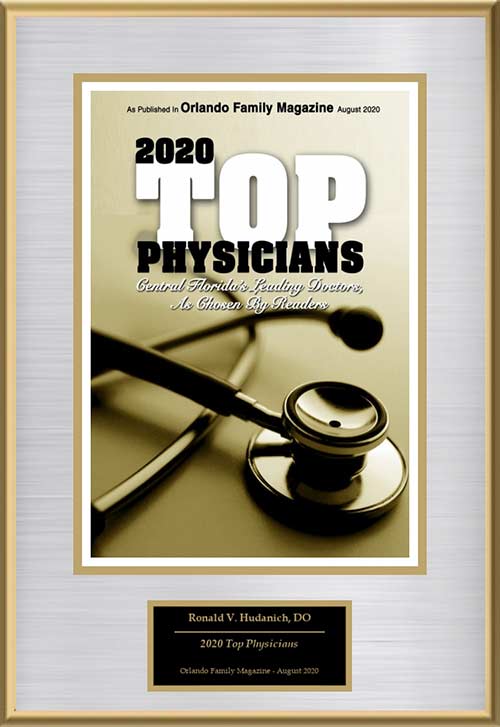 orlando family magazine, top physicians 2020, dr ronald hudanich