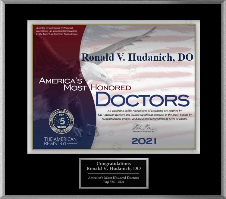 2021 americas most honored doctors award, top 5 percent